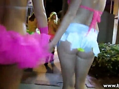 Enthousiasteling, Groep, Orgie, Feest, Voorbinddildo, Tiener