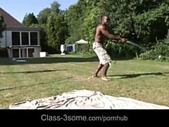 デカチン, 黒人, フェラチオ, グループ, 異人種間, 自然山雀, ティーン, 三人