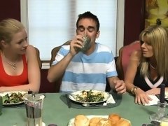 ブロンド, バック, ハードコア, Hd, 淫乱熟女, 三人