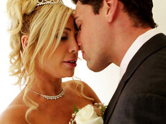 Américain, Cul, Blonde, Mariée, Queue, Pieds, Rasée, Mariage