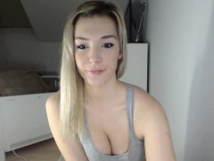 Big dildo anal masturbation blonde webcam