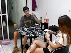 18 ans, Amateur, Gros seins, Couple, Tir de sperme, Queue, Fille latino, Adolescente