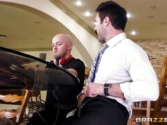 Tussi, Grosser arsch, Grosser schwanz, Grosse titten, Blasen, Lecken, Milf, Muschi