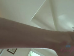 アナル, ブロンド, フェラチオ, 中出し, 指いじり, 彼女, ハメ撮り, 濡れ