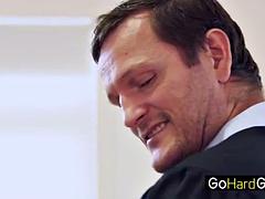 美女, デカチン, デカパイ, ブロンド, フェラチオ, イく瞬間, 淫乱熟女, オッパイの