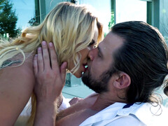 Cul à la bouche, Nana, Blonde, Sucer une bite, Tir de sperme, Queue, Faciale, Seins naturels