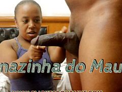 Petite Brazilian babe gets BLACKED by huge BBC - cum in mouth & riding