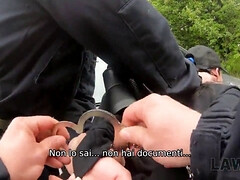 Pijpbeurt, Bruinharig, Tsjechisch, Europees, Hd, Politie, Ruw, Tiener