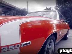 アジア人, デカ尻, デカパイ, 車, 下着, 淫乱熟女, 母, アウトドア