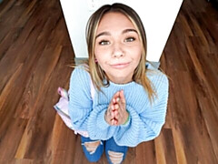 Grosser schwanz, Blondine, Blasen, Hundestellung, Natürlichen titten, Pov, Jungendliche (18+), Titten
