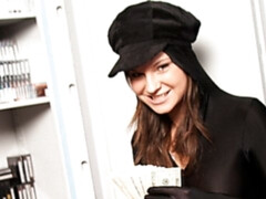 お尻, デカ尻, ブロンド, フェラチオ, 手コキする, キス, ティーン, トイレ