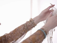 Blond, Bruinharig, Hd, Lesbisch, Likken, Masturbatie, Geschoren, Tieten likken