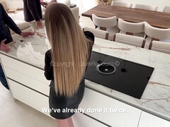 French Housewife Gets Destroyed By 2 Builders - Double Facial Cumshots!