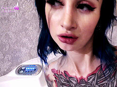 Tattooed Babe Play Pussy and buttfuck fuck-a-thon playthings in the Jacuzzi
