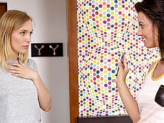 デカパイ, 指いじり, キス, レズビアン, オナニー, ガリガリ, ティーン, オッパイの