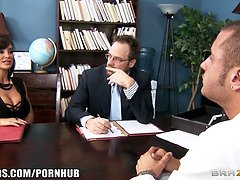 In den arsch, Grosser schwanz, Grosse titten, Blasen, Braunhaarige, Milf, Mutti, Strümpfe