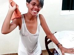 デカ尻, フェラチオ, カワイイ, バック, 女, 自家製, インド人, オッパイの