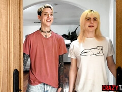 Kenzie Anne nailed by raunchy shemale