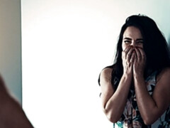 デカ尻, 茶髪の, 女 人男 人, 手コキする, なめる, ティーン, 三人, オッパイの