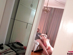 ブロンド, 娘, チン, 顔射, 淫乱熟女, 母, オマンコ, 三人