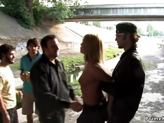 素人, ブロンド, 巨乳な, 古典, チン, 乱交, アウトドア, 公共