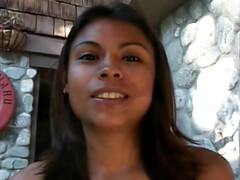 Perfect tiny Asian girl is having her first video action