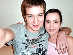 Leie, Grosser schwanz, Blasen, Braunhaarige, Betrug, Hundestellung, Küssen, Höschen