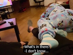 STEP FATHER WATCHING THE SIMPSONS WITH HIS STEPDAUGHTER & BONER