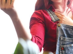 パンティ, ふっくら乳首, オマンコ, 赤毛, 剃毛