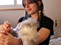 Feet massage asmr fluffy microphone whisper: Amateur, Solo  Fetish Porn
