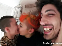 Leie, Europäisch, Frau frau mann, Behaart, Hd, Pov, Flotter dreier, Spanner