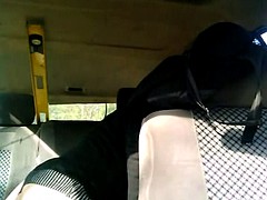 Amateur, Nana, Gros seins, Voiture, Russe, Suçant