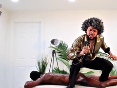 Leie, Grosser schwanz, Schwarz, Schwul, Handjob, Küssen, Massage, Muskel