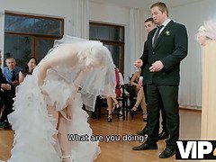 Schönheit, Blondine, Braut, Gehörnter ehemann, Tschechisch, Kleid, Hd, Strümpfe