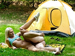 Mushroom hunter picks up blonde pussy