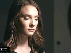 Bondage discipline sadomasochisme, Pijpbeurt, Gebondenheid, Sperma shot, Dominatie, Ondergoed, Roodharige vrouw