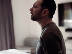 Amerikanisch, Braunhaarige, Spermaladung, Familie, Würgen, Muschi, Rau, Dürr