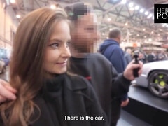 Sucer une bite, Voiture, Tir de sperme, Allemand, Énorme, Naturelle, Seins naturels, Public