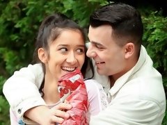 デカパイ, フェラチオ, 茶髪の, フェティッシュ, 手コキする, キス, 自然山雀, ティーン