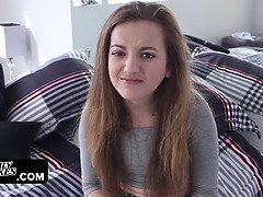 Blondine, Blasen, Besamung, Spermaladung, Natürlichen titten, Orgasmus, Jungendliche (18+), Titten