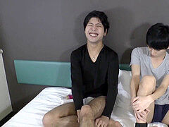 In den arsch, Asiatisch, Blasen, Schwul, Handjob, Hardcore, Masturbation, Dürr