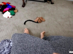 Amateur, Chambre à dormir, Grosse bite, Sucer une bite, Plantureuse, Pieds, Bâillonner, Réalité