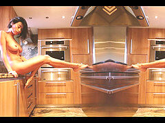 Fingern, Latina, Masturbation, Orgasmus, Zierlich, Muschi, Strümpfe