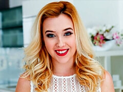 ブロンド, フェラチオ, ダブル開発, ハードコア, 淫乱熟女, 3p男男女, 剃毛, オッパイの