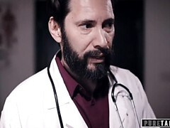 Gros seins, Blonde, Sucer une bite, Éjaculation interne, Médecin, Exam, Hard, Réalité