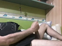 Leie, Grosser schwanz, Spermaladung, Europäisch, Behaart, Handjob, Masturbation, Solo