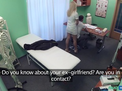 Pijpbeurt, Arts, Handbeurt, Likken, Verpleegster, Kantoor, Kut duiken, Bekijker