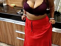 素人, デカ尻, インド人, キッチン, オナニー, 淫乱熟女, オマンコ, オッパイの