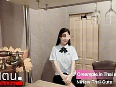 Thai Students High School Student In Front Of The Mirror Before Going To School Ninewthai