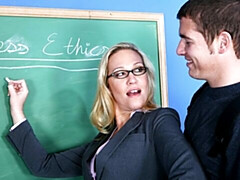 デカ尻, デカチン, デカパイ, ブロンド, フェラチオ, バック, 淫乱熟女